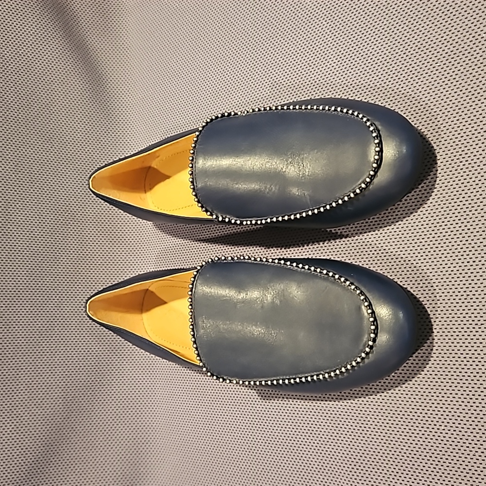 Coach Blue Leather G4279 Slip On Loafers - Picture 2 of 9